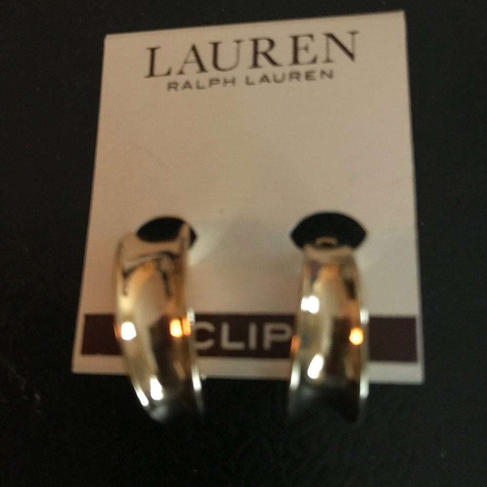 Ralph Lauren gold hoops Clips